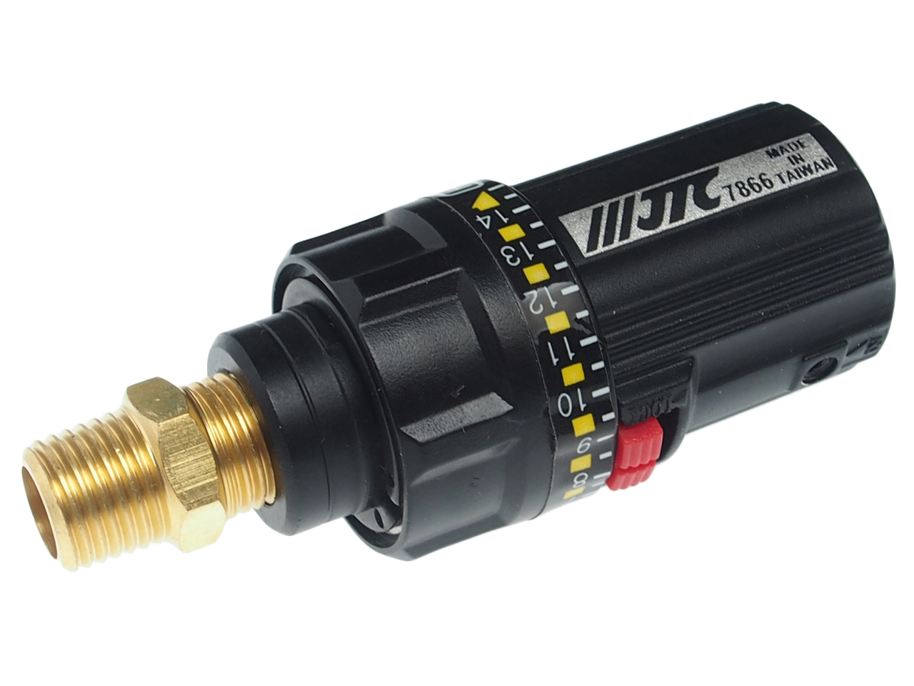 JTC-7866 - Регулятор давления воздуха 1/4" JTC - Предназначен для снижения воздушного давления точно до установленного значения.


Диапазон регулирования давления: 6-15 кг/см&sup2;,
внутренняя резьба: 1/4" РТ на входе,
наружная резьба: 1/4" РТ на вых