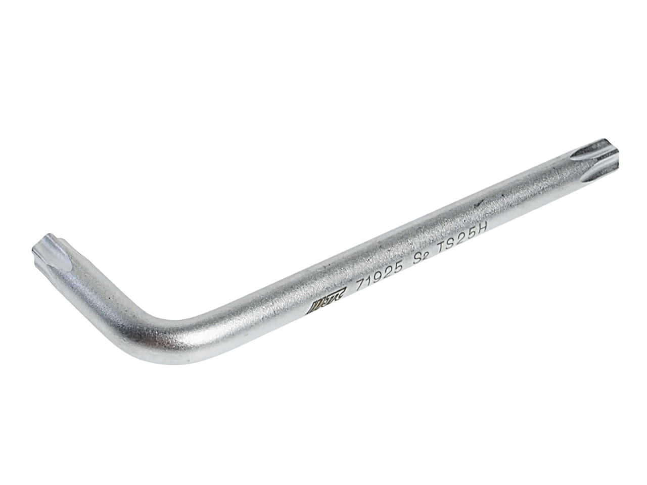 JTC-71925 - Ключ TORX Г-образный TS25H 5-гранный L=60мм JTC - 
Материал: S2.
Размер: TS25H.
Длина: 60 мм.
Ширина: 20 мм.
Количество шт. в упаковке: 10.
