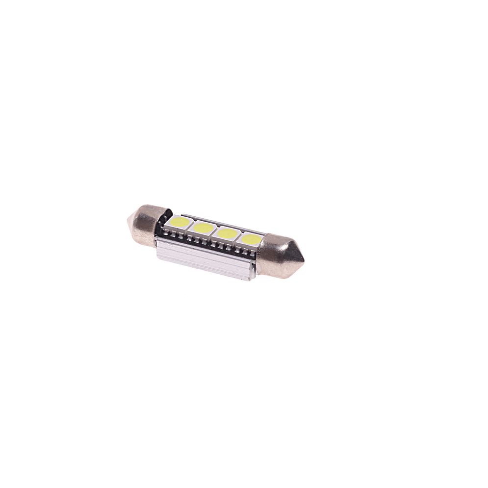 Автолампа C5W (SV8,5) 4 SMD 5050 WHITE 6000K с блокиратором ошибок CANbus 80лм   12V MEGAPOWER /10 /
