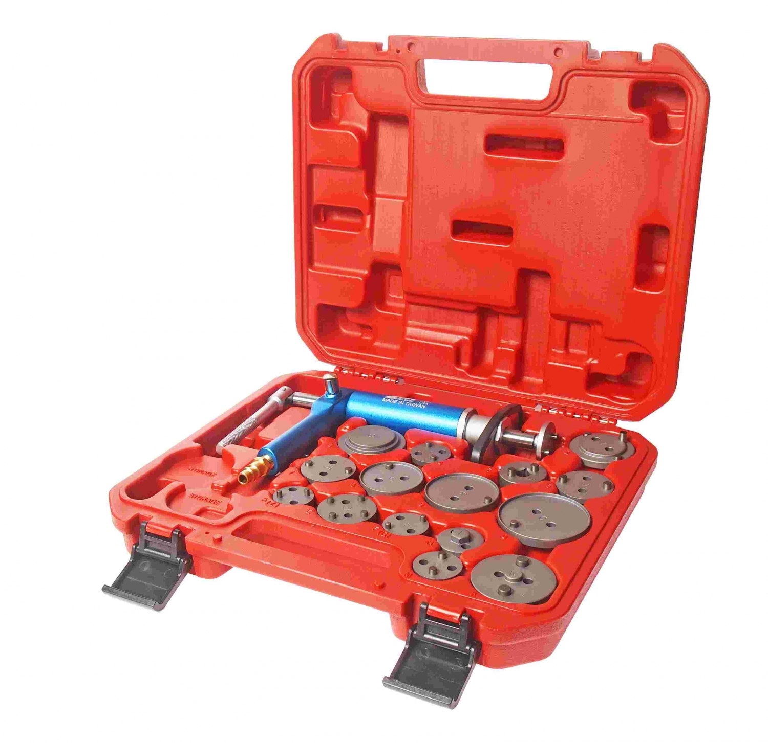 НАБОР JTC-4687 для обслуживания тормозных цилиндров  (пневмопривод+15 адаптеров)