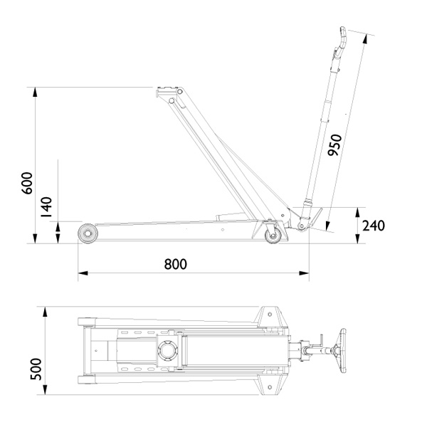 Домкрат подкатной г/п 6т DK60Q