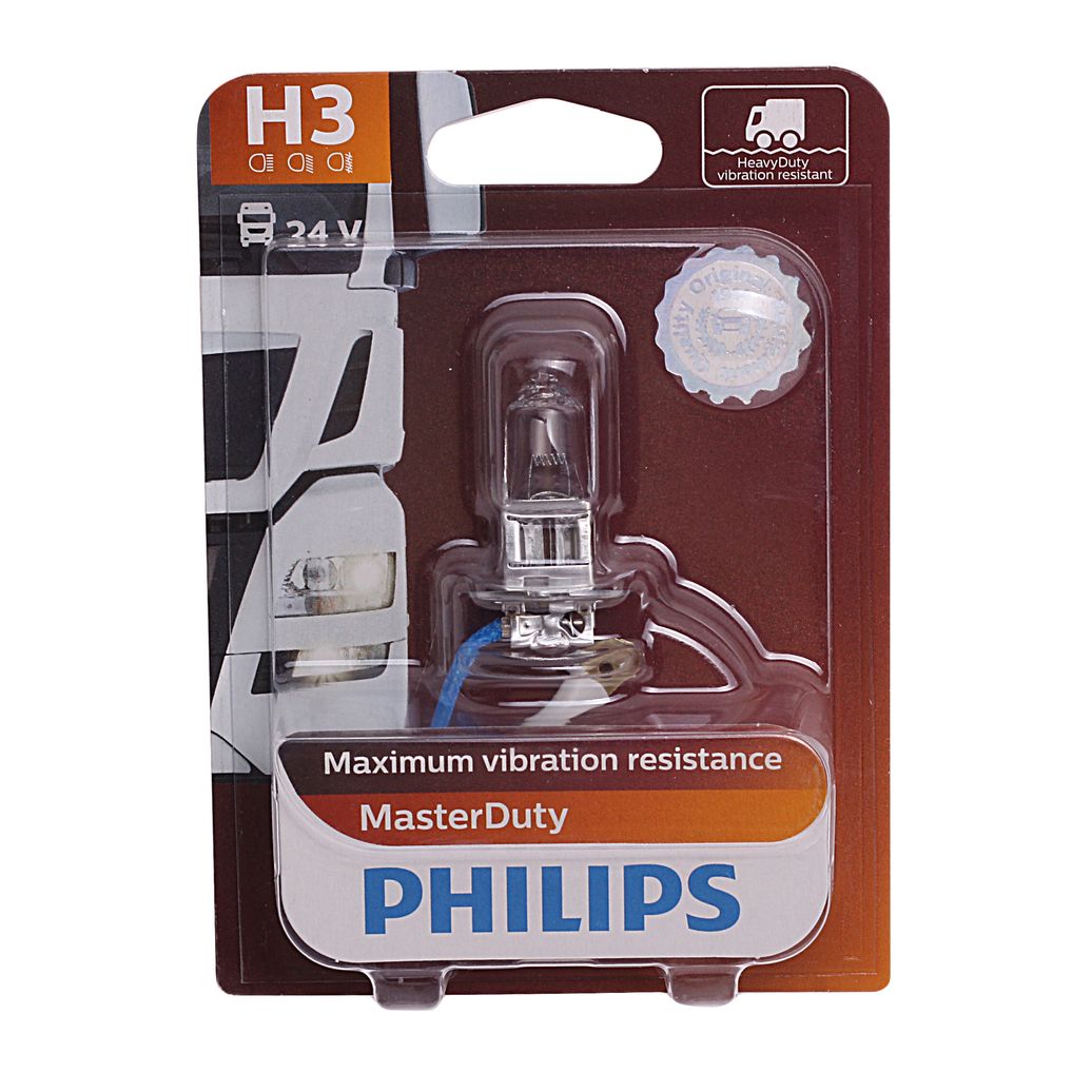 Автолампа H3 (70) PK22s MasterDuty (блистер) 24V PHILIPS 1/10/100 HIT (замена P-13336HD)