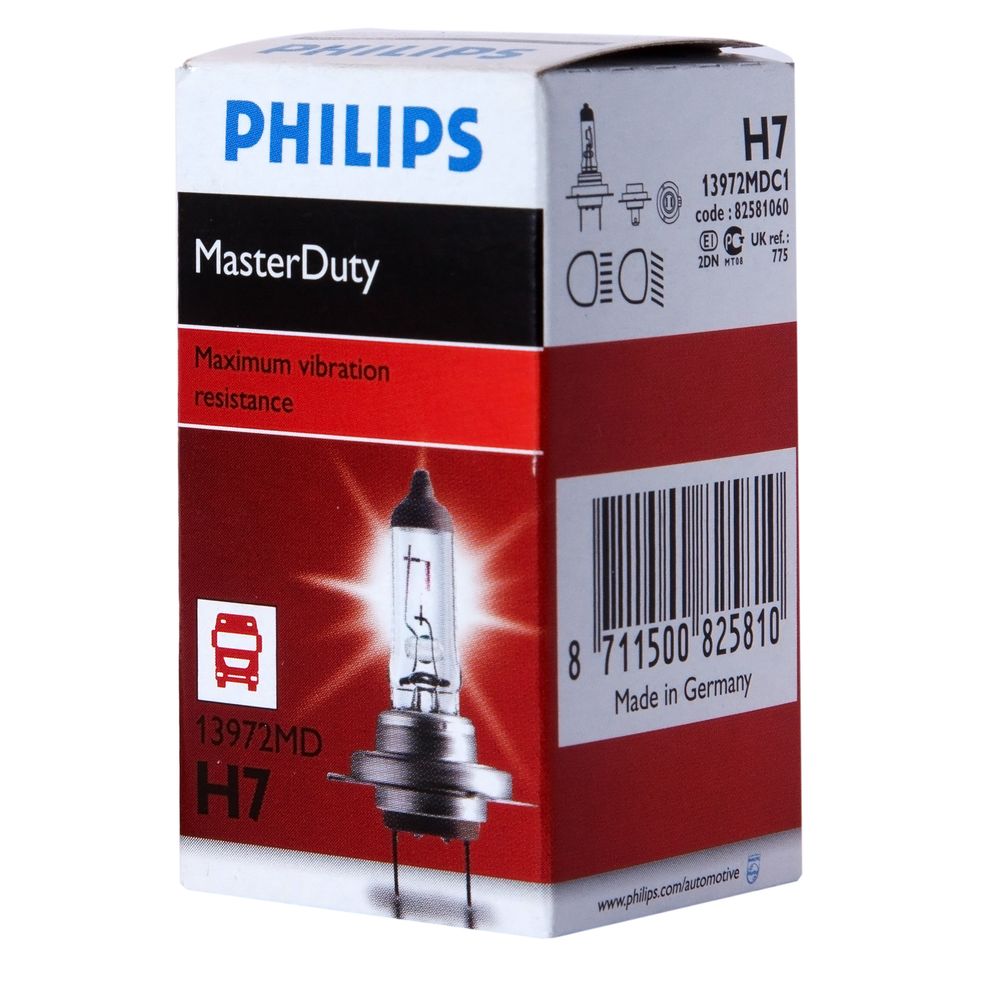Автолампа H7 (70) PX26d MasterDuty 24V PHILIPS /1/10/100 HIT (замена P-13972HD)