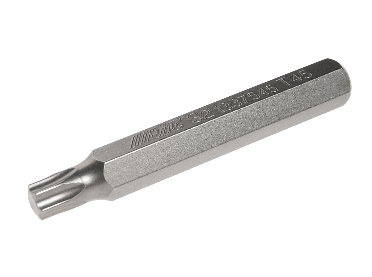 JTC-1337545 - Бита TORX Т45х75мм 10мм удлиненная S2 JTC - 
Размер: Т45 х 75 мм., удлиненная TORX.
Длина насадки: 10 мм.
Материал: S2 сталь.
