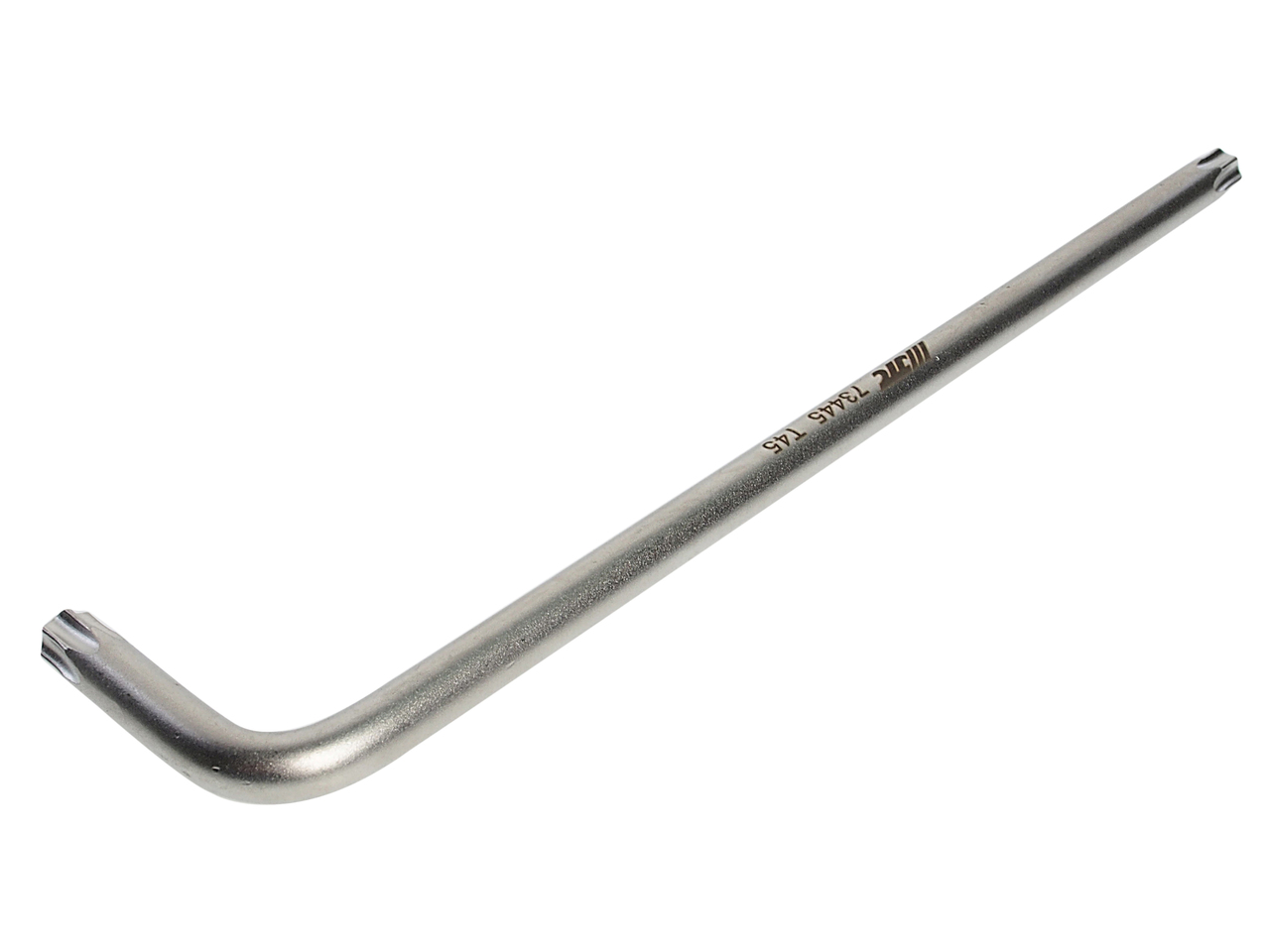 JTC-73445 - Ключ TORX Г-образный T45H удлиненный L=200мм JTC - 
Материал: SNCM8660.
Удлиненная сторона имеет отверстие.
Размер: T45(H).
Длина: 200 мм.
Ширина: 36 мм.
Количество шт. в упаковке: 10.
