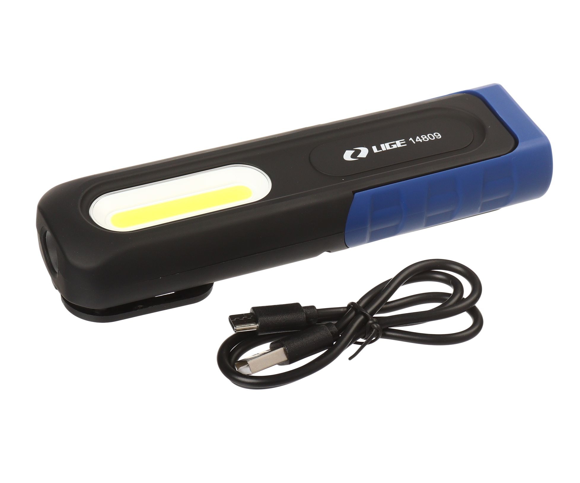 Фонарь аккумуляторный (180°, 5W, COB 7000K, 450 Lumen, 3.7V, 2000mAh, Type-C) LG-14809 LIGE /1/100