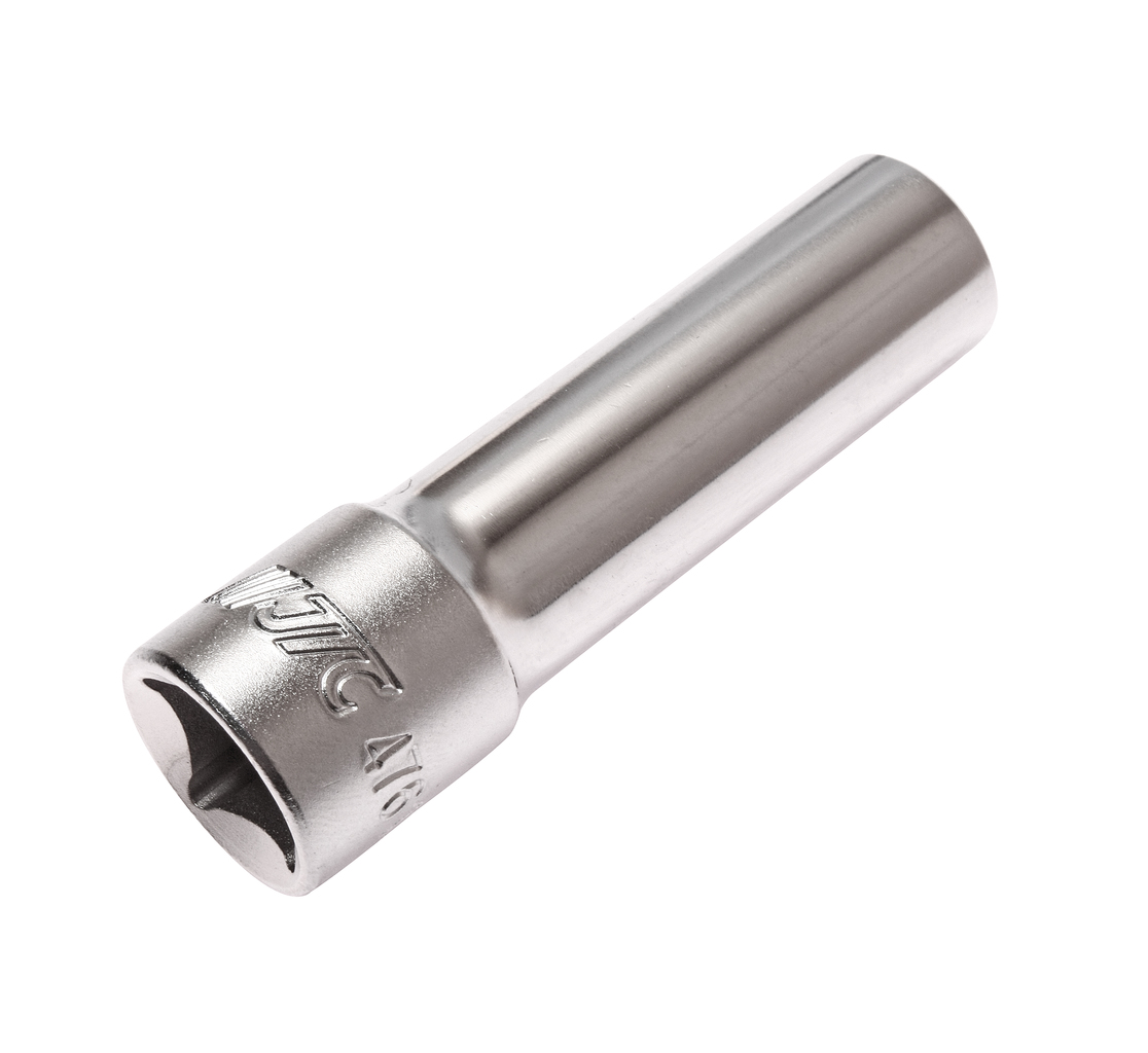 JTC-47613 - Головка торцевая 1/2" 13мм глубокая L=76мм JTC - 
  6 граней, метрический размер. 
  Изготовлена из закаленной хром-ванадиевой стали.    
  Размер: 1/2&rdquo;х13 мм.
  Общая длина: 76 мм.    
  Количество в оптовой упаковке: 10 шт. и 200 