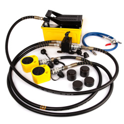 ODA-T2002 Гидравлический съемник тормозных дисков грузового и спецтранспорта, 20 т. с пневмогидравлическим насосом ОДА Сервис ODA-T2002