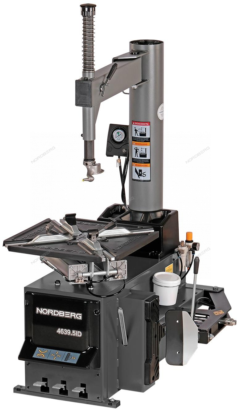 Станок шиномонтажный 380V п/автомат, 2х скор., стол с накладками, серый NORDBERG 4639,5ID(G) 380
