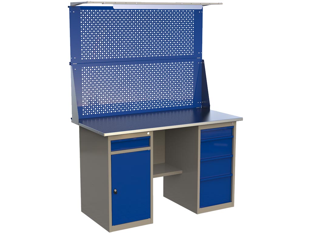 ML Верстак 1400 ML1/ML4 с двойным экраном и освещением