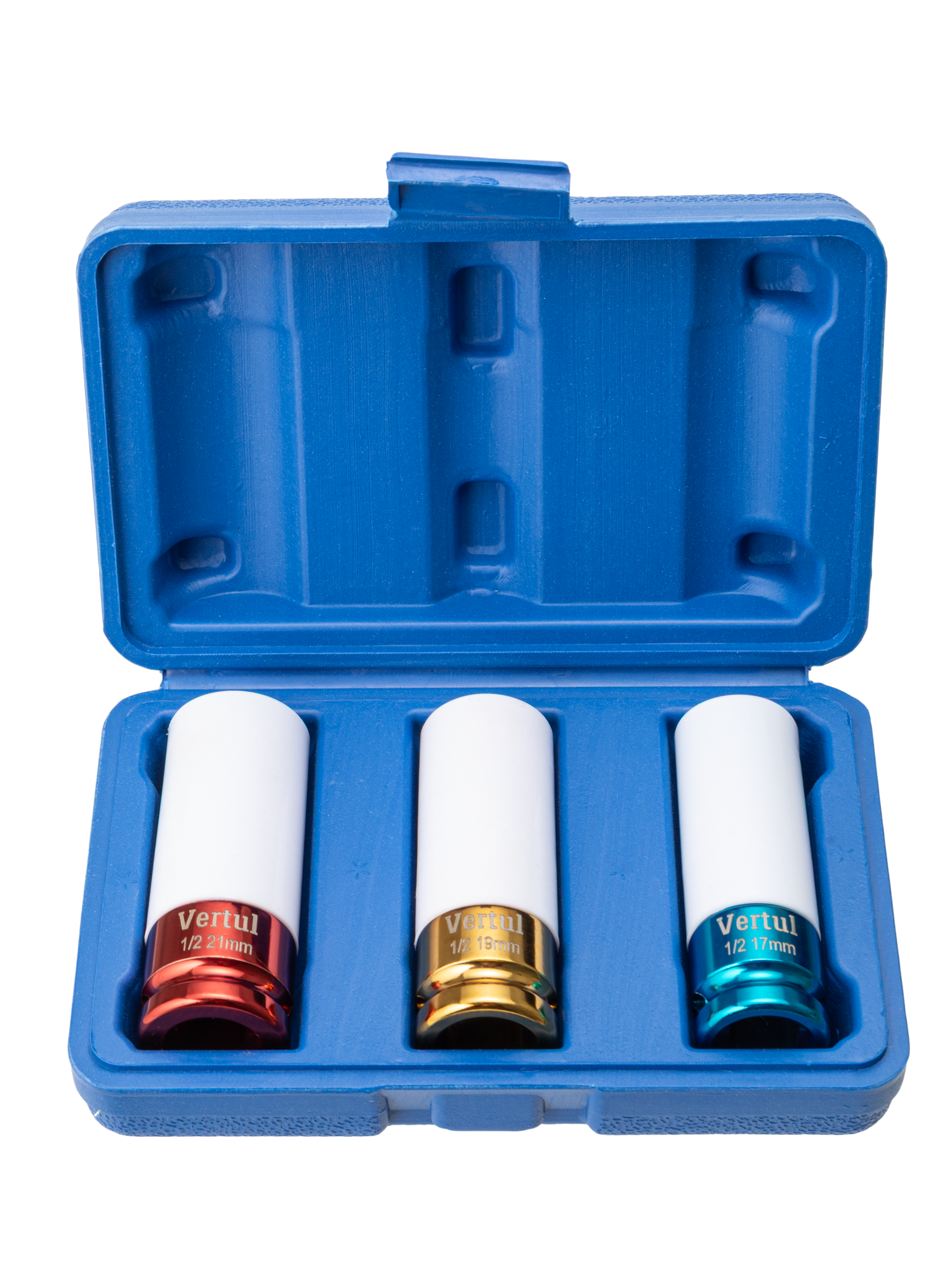 Набор ударных головок для колесных дисков 3 пр. 17, 19, 21 мм. 1/2″ VR82203