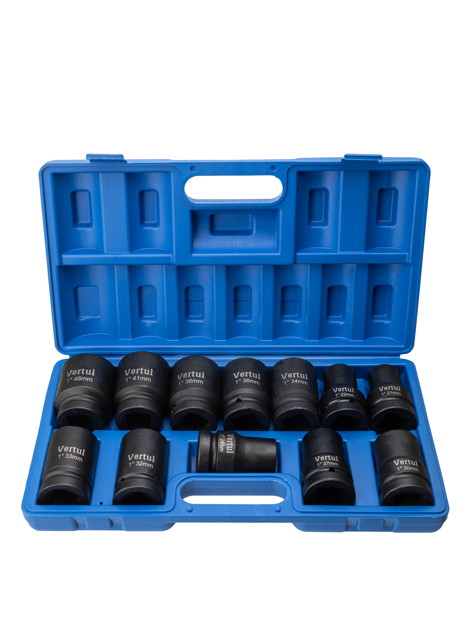 Набор ударных головок глубоких 1″ 12 предметов 21-46 мм VR84912