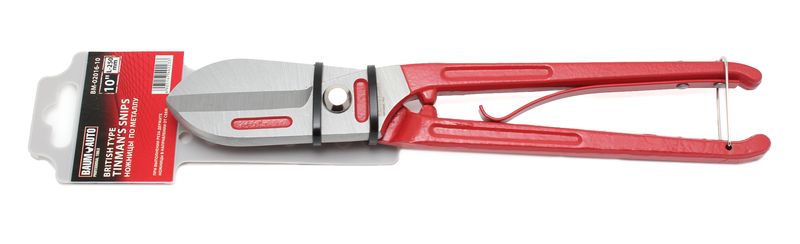 Ножницы по металлу с возвратной пружиной "прямой рез" 12"-300мм, на пластиковом держателе BaumAuto BM-02016-12