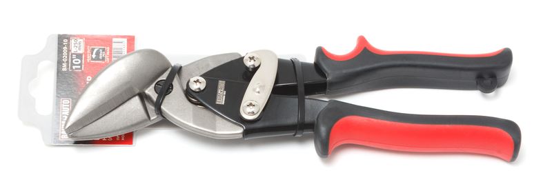Ножницы по металлу "левый рез" усиленные 10" - 255мм, на пластиковом держателе BaumAuto BM-02009-10