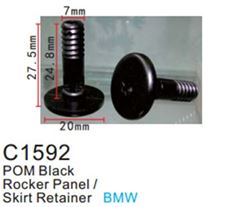 Клипса для крепления внутренней обшивки а/м БМВ пластиковая (100шт/уп.) Forsage F-C1592(BMW)
