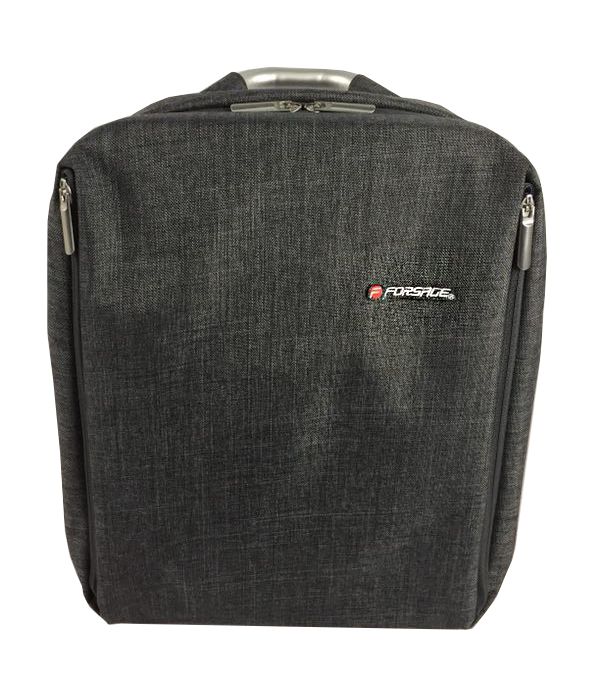 Сумка-рюкзак универсальная(жесткий каркас,утолщенные стенки для защиты ноутбука,выход для кабеля,9карманов,аллюм.фурнитура,водоотталкивающий текстиль) Forsage F-CX010B