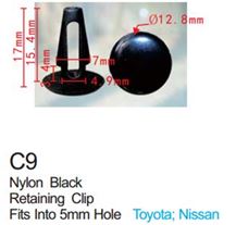 Клипса для крепления внутренней обшивки а/м Тойота пластиковая (100шт/уп.) Forsage F-C9(Toyota)
