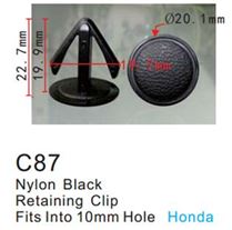 Клипса для крепления внутренней обшивки а/м Хонда пластиковая (100шт/уп.) Forsage клипса C0087(Honda)