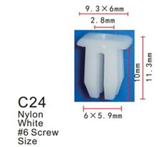 Клипса для крепления внутренней обшивки а/м GM пластиковая (100шт/уп.) Forsage F-C24( GM )