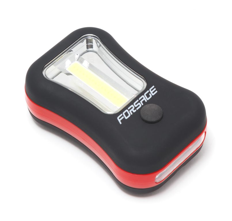 Фонарик переносной светодиодный в комплекте с батарейками (торцевой свет 4LED, боковой свет CUB, 3xAAA), в блистере Forsage F-68613(F-01X0074)