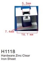 Клипса для крепления внутренней обшивки а/м Тойота металлическая (100шт/уп.) Forsage F-H1118(Toyota)