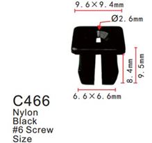 Клипса для крепления внутренней обшивки а/м GM пластиковая (100шт/уп.) Forsage F-C466( GM )