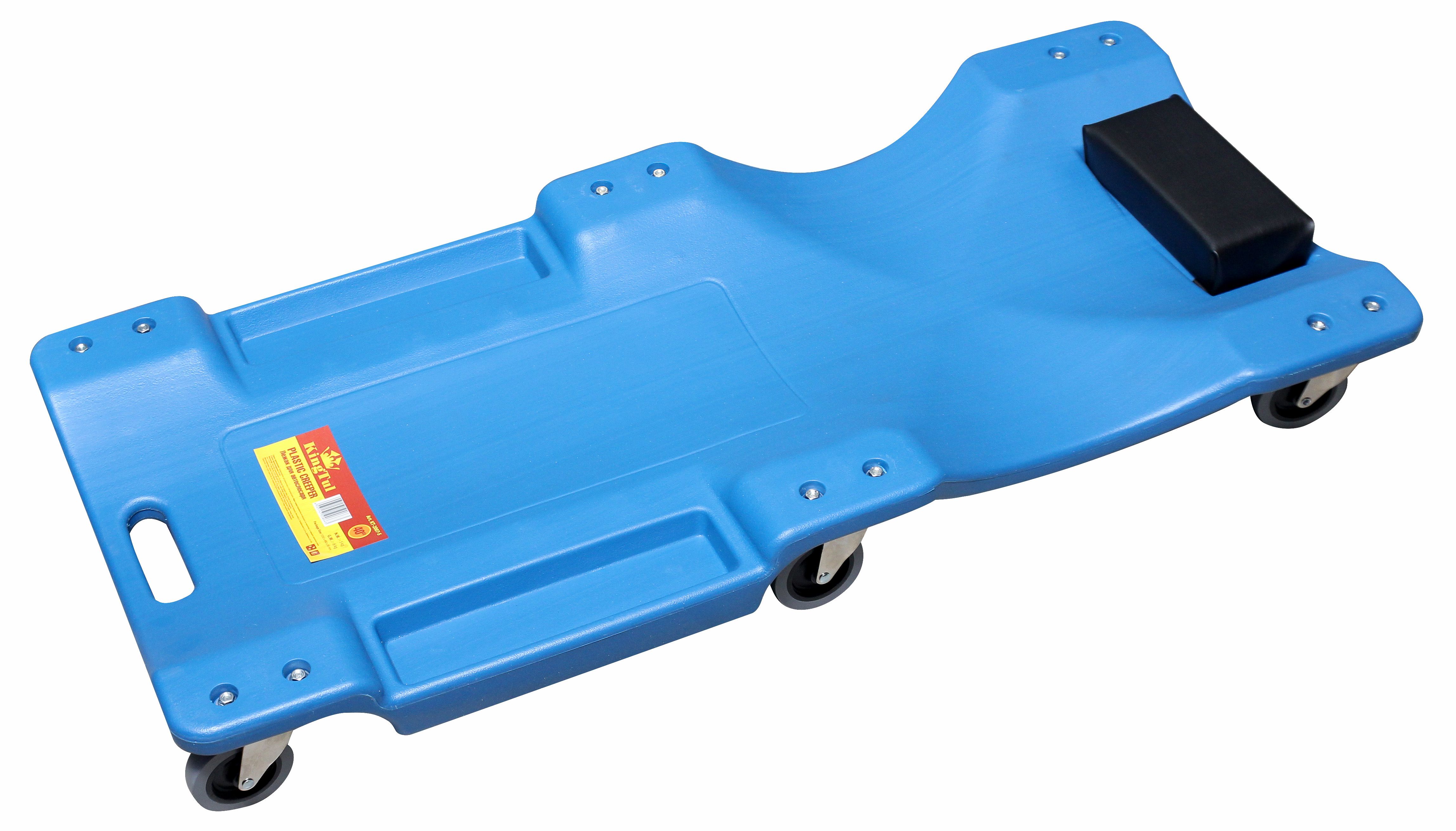 Лежак для автослесаря пластиковый на 6-ти колесах 40" (1050х490х95мм) KINGTUL KT-2007-5