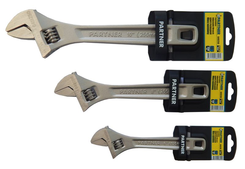 Ключ разводной Profi 12"-300мм (захват 0-35мм), на пластиковом держателе Partner PA-649300