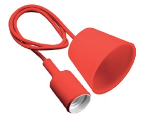 Светильник подвесной MINIO (для ламп Е27, max 60W, IP20, AC220-240V, кабель 1м, красный) GTV OS-MINIOE27-42