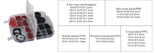 Кольца, шайбы уплотнительные резиновые, асбестовые и пластиковые, 383пр. Forsage F-772