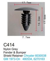 Клипса для крепления внутренней обшивки а/м Крайслер пластиковая (100шт/уп.) Forsage F-C414(Chrysler)