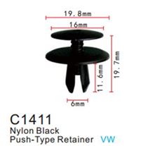 Клипса для крепления внутренней обшивки а/м Фольксваген пластиковая (100шт/уп.) Forsage F-C1411(VW)