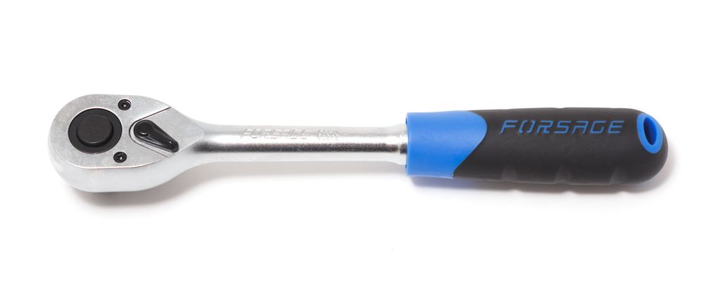 Трещотка реверсивная 1/2"L-260мм с резиновой ручкой (72зуб) Forsage F-80242New(14886)