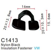 Клипса для крепления внутренней обшивки а/м Фольксваген пластиковая (100шт/уп.) Forsage клипса C1413(VW)