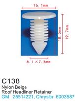 Клипса для крепления внутренней обшивки а/м GM пластиковая (100шт/уп.) Forsage клипса C0138(GM)