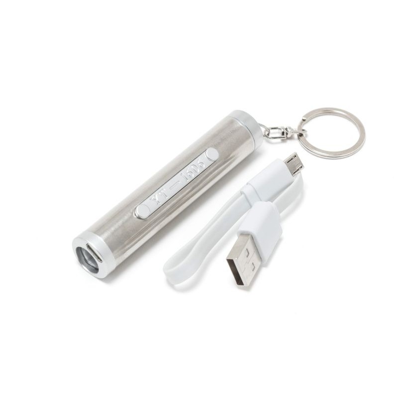 Фонарик-брелок светодиодный аккумуляторный (1 LED+зажигалка, зарядка от USB) Partner PA-F04