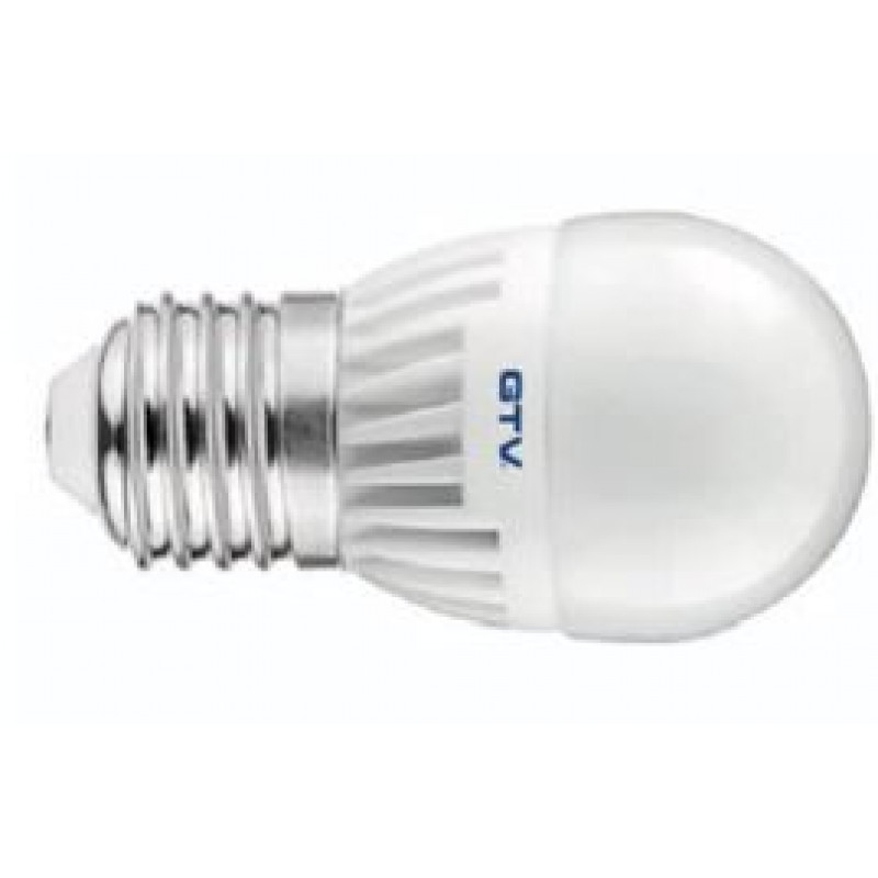 Лампочка светодиодная E27, SMD2835, G45, 3000K, 8W, 160град, 640 lm GTV LD-SMGD45-70