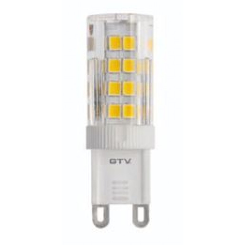 Лампочка светодиодная G9, SMD 2835, 3000K, 5W, AC220-240V, 360град, 420lm, 43mA GTV LD-G9P5W0-30