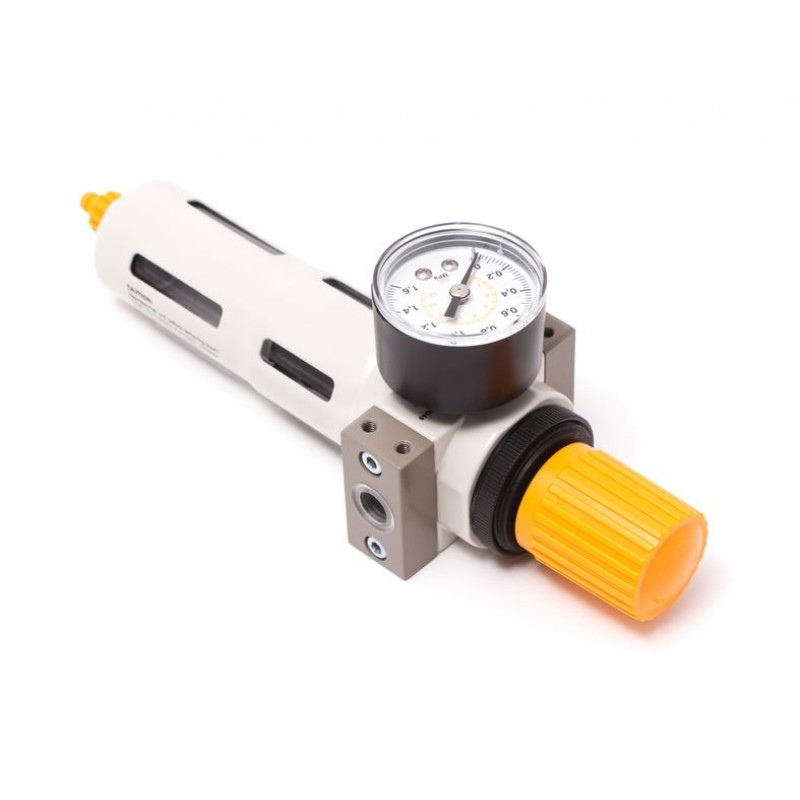 Фильтр-регулятор с индикатором давления для пневмосистемы 1/4" (пропускная способность:1300 л/мин, давление max: 16 bar, температура воздуха: 0° до 60 Partner YQFR2000-02